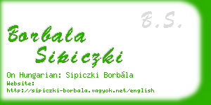 borbala sipiczki business card
